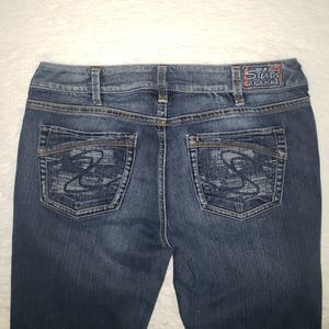 Silver Jeans Sz 31x31 Aiko Bootcut Dark Blue Wash Stretch Women's Denim Pants